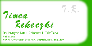 timea rekeczki business card